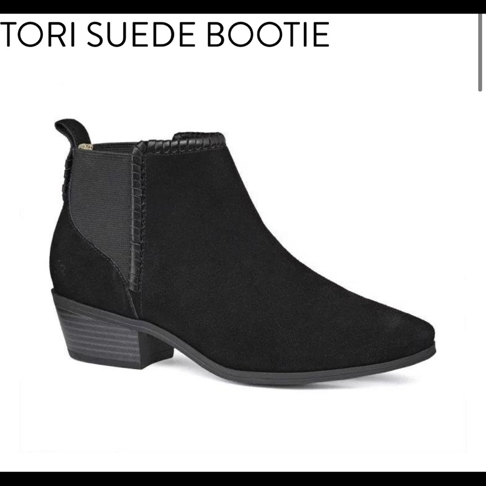 Jack Rogers Tori Suede Bootie Black Size 8